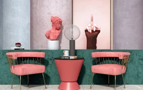 Living Room Accent Wall And Chairs Set