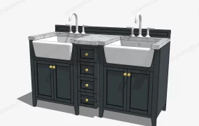 Rustic Double Sink Vanity