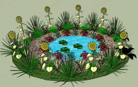 Small Round Garden Pond