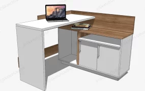 Compact Corner Desk With Storage