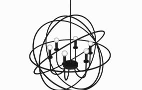Black Metal Sphere Chandelier