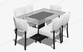 7 Piece Glass Dining Set