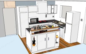 Small Modern White Kitchen