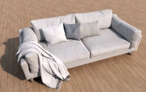 Modern Fabric Loveseat