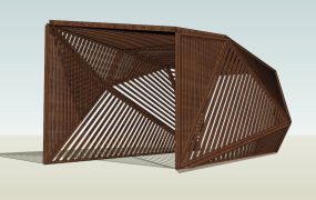 Geometry Wood Pergola Walkway