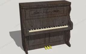 Vintage Rustic Wooden Piano