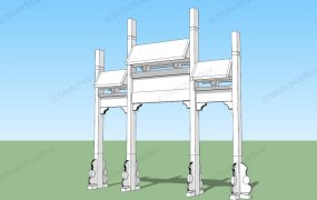 Chinese Paifang Gate