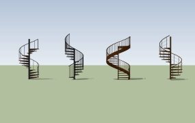 4 Spiral Staircases Design