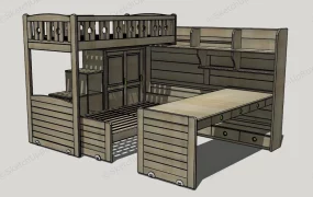 Bunk Bed With Desk And Stairs
