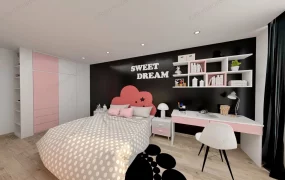 Pink Teenage Room Idea