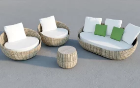 Wicker Patio Furniture Set