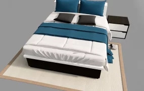 Plain Upholstered Bed