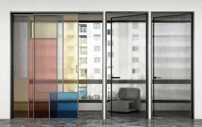 Reeded Glass Interior Doors