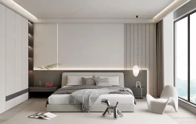 Modern Cream Master Bedroom