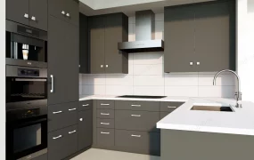 Small Black And White Kitchen