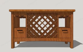 Wine Rack Buffet Cabinet