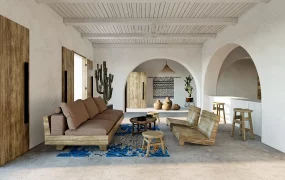 Rustic Wabi Sabi Living Room