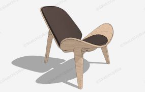 Wood Orange Slice Chair