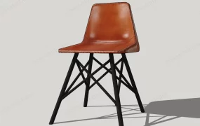Brown Leather Bar Stool