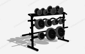 Barbell And Dumbbell Rack