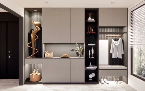 Entryway Storage  & Hall Tree Design