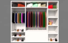White Open Wardrobe