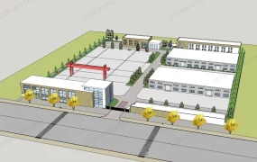 Modern Factory Building Exterior