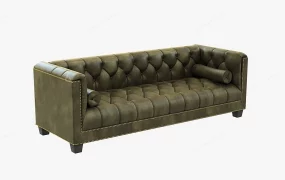 Modern Tufted Leather Sofa