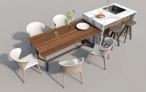 Kitchen Island Dining Table Combo