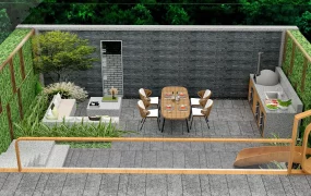 Modern Backyard Patio And Outdoor Living Space