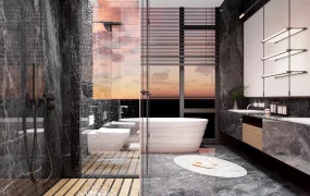 Dark Grey Bathroom Design