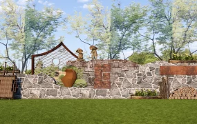 Country Garden Feature Wall