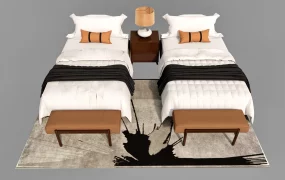 Hotel Twin Bed Design