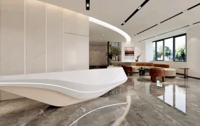 Corporate Office Reception Lobby Design