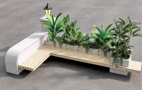 Raised Garden Bed With Bench