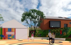 Modern Kindergarten School Buildings And Playground