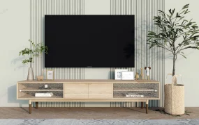 Natural Wood TV Stand