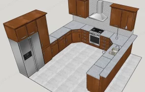 U Shaped Kitchen Layout
