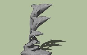 Outdoor Garden Stone Dolphin Sculpture