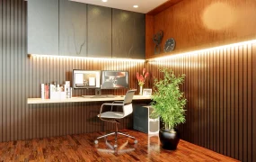 Corner Home Office Idea