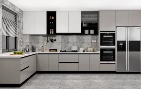 Lovely L Shaped Kitchen Design