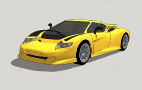 Yellow Sports Car