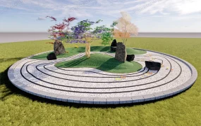 Round Zen Garden