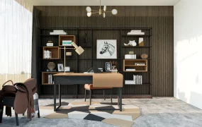 Modern Industrial Home Office Design