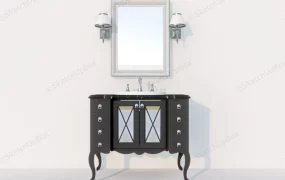 Vintage Black Bathroom Vanity