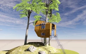 Treehouse With Stairs