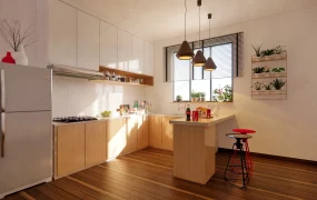 Small Kitchen Idea With Breakfast Bar