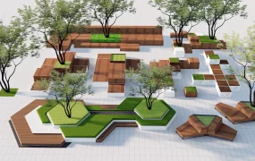 Outdoor Public Space Seating