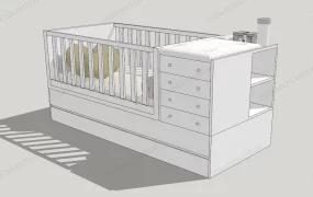 Baby Crib With Changing Table