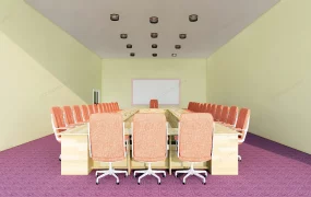 Yellow Conference Room Interior